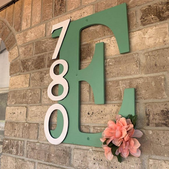 Handmade Personalized House Number Sign - Picture 2 of 5